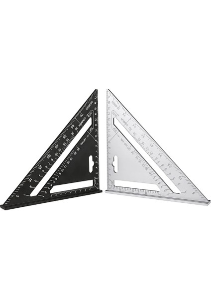 Siyah Inç Tarzı Açı Cetvel 7 Inç Metrik Alüminyum Alaşım Üçgen Ölçme Cetvel Doğrama Hız Kare Üçgen Açı Iletki Ölçme (Yurt Dışından) fiyatları