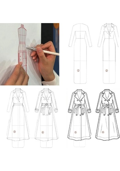 Resim Stili Olarak Et Kadın Moda Çizim Cetvel Moda Tasarımı Için Şekil Çizim Şablonu Moda Kroki Şablonu Kadın (Yurt Dışından) fiyatları