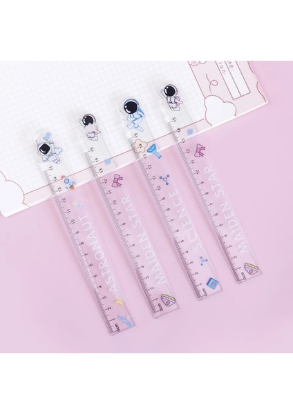 A-Rastgele 1 Adet Tarzı 15CM Sevimli Küçük Taze Karikatür Öğrenci Dawing Kawaii Cetvel Çok Fonksiyonlu Dıy Çizim Cetvel Öğrenci Ofis Okul Kırtasiye (Yurt Dışından)