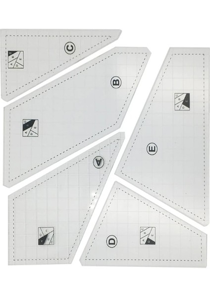 5 Parçalı Set Stili Yaratıcı Profesyonel Patchwork Şablon Aracı Crazy Quilt 5 Ev Için Stencil Kiti (Yurt Dışından)
