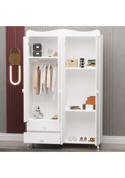 Melina Yıldız 4 Kapaklı Bebek Odası + Yatak + Uyku Seti - Beyaz fırsatları