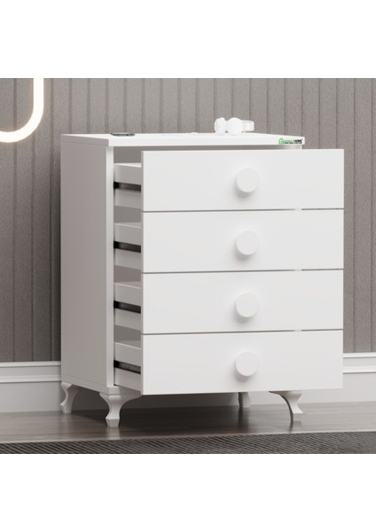 Melina Yıldız 4 Kapaklı Bebek Odası + Yatak + Uyku Seti - Beyaz indirimleri