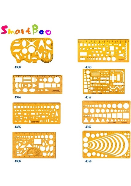 NO.4351 Tarzı Plastik Çizim Şablonu Cetvel Seti Oluşturma Geometrik Çizim Cetvel Çizim Çizimleri Mimari (Yurt Dışından) fiyatları
