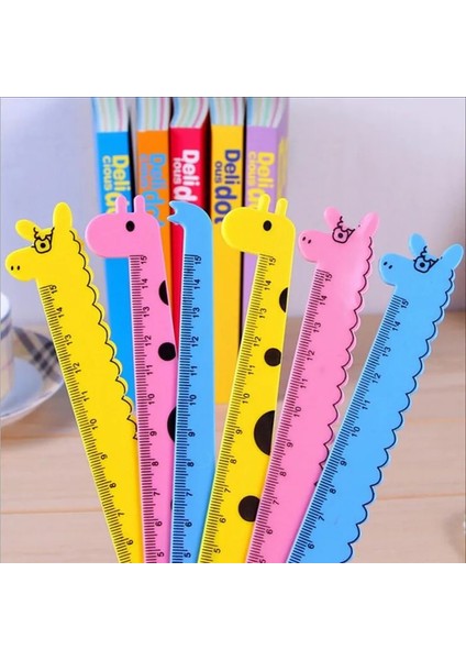 1 Adetlot Sevimli Karikatür 15 cm Zürafa Cetvel Parti Hediye Çocuklar Için Okul Malzemeleri Kırtasiye Regla Escolar (Yurt Dışından) fiyatları