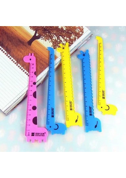 1 Adetlot Sevimli Karikatür 15 cm Zürafa Cetvel Parti Hediye Çocuklar Için Okul Malzemeleri Kırtasiye Regla Escolar (Yurt Dışından) modelleri