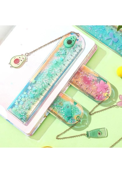 Yinghua Stili Lot Yağ Akışı Kum Imi Cetveller Kawaii Lazer Kız Çizim Şablonu Dantel Dikiş Cetvel Kırtasiye Ofis Okul (Yurt Dışından) indirimleri