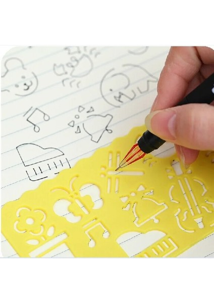 4 Adet Çok Tarzı Çok Karikatür Çocuk Hız Hua Chi Çizim Şablonu Cetvel Hua Chi Cetvel Kırtasiye Öğrenci Okul Malzemeleri (Yurt Dışından) indirimleri