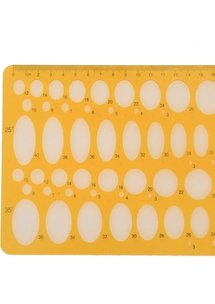 No.12 Tarzı 25 cm Elips Oval Stencil Şablon Sanat Tasarım Çizim Yardım Aracı Derecesi Okul Matematik Cetvel Dahil (Yurt Dışından) fiyatları