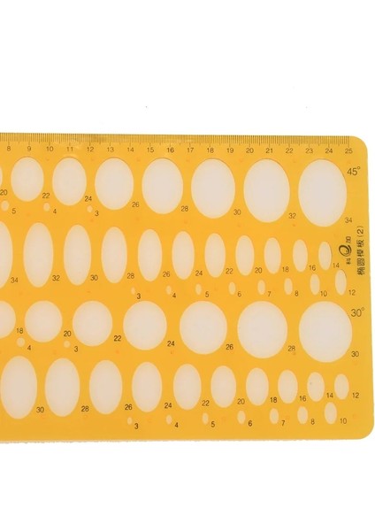 No.12 Tarzı 25 cm Elips Oval Stencil Şablon Sanat Tasarım Çizim Yardım Aracı Derecesi Okul Matematik Cetvel Dahil (Yurt Dışından) modelleri