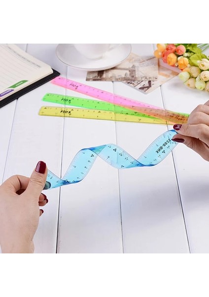 Beyaz Stil 2022 Yeni Yumuşak 30CM Cetvel Çok Renkli Esnek Yaratıcı Kırtasiye Kuralı Okul Arzı (Yurt Dışından) fiyatları