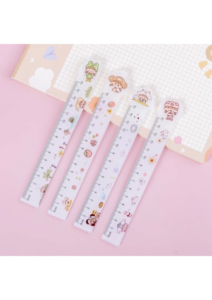 Sevimli Kız 1 Adet Rastgele Stil Canlılık Kız 15 cm Cetvel Yaratıcı Sevimli Saydam Ölçme Cetvel Astronot Yıldız Sirk Serisi Karikatür Cetvel Kawaii Kırtasiye (Yurt Dışından)