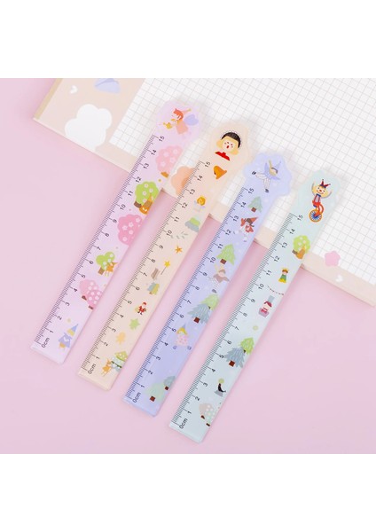 Sevimli Kız 1 Adet Rastgele Stil Canlılık Kız 15 cm Cetvel Yaratıcı Sevimli Saydam Ölçme Cetvel Astronot Yıldız Sirk Serisi Karikatür Cetvel Kawaii Kırtasiye (Yurt Dışından)