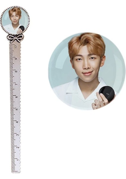 No.7 Tarzı 10 cm Metal Cetvel Sanat Çizim Malzemeleri Ordu Bombası Kpop Boys - V Jung Kook Jımın Rm Suga Jın J Hope - K-Pop Albümü Love Yourself (Yurt Dışından)