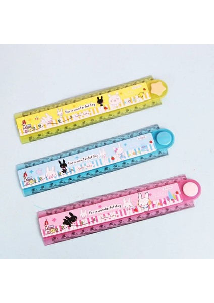 02 Rastgele Renk Stili 30CM Yeni Sevimli Kawaii Çalışma Süresi Renk Katlanır Cetvel Işlevli Dıy Çizim Cetveller Öğrenciler Okul Kırtasiye Piyano Cetvel (Yurt Dışından)