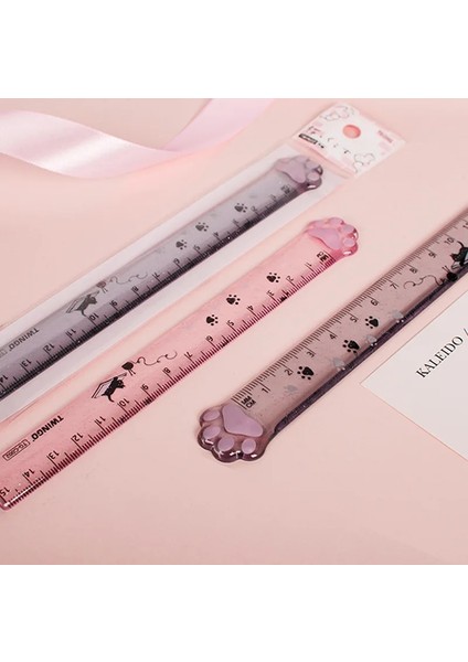 Rastgele 1 Adet Tarzı Sevimli Kedi Pençe Plastik Düz Cetveller Kawaii Kitty Cetveller Komik Çizim Hediye Kore Ofis Okul Ölçme Çizim Öğrenci Ödülü (Yurt Dışından) fırsatları