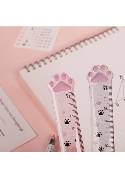 Rastgele 1 Adet Tarzı Sevimli Kedi Pençe Plastik Düz Cetveller Kawaii Kitty Cetveller Komik Çizim Hediye Kore Ofis Okul Ölçme Çizim Öğrenci Ödülü (Yurt Dışından) indirimleri