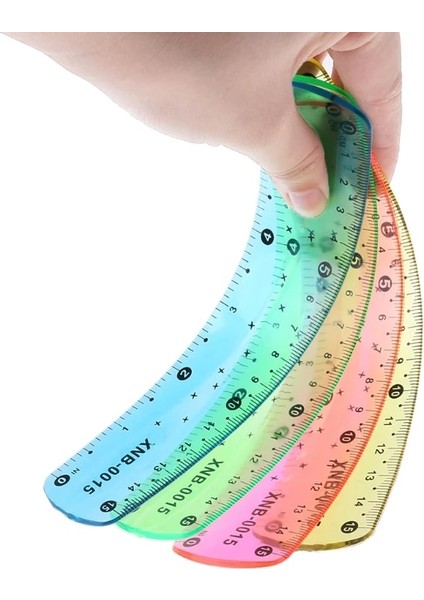 1pc Yumuşak 15CM Cetvel Çok Renkli Esnek Yaratıcı Kırtasiye Kuralı Okul Arzı (Yurt Dışından) modelleri