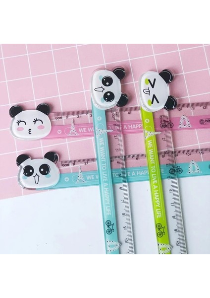 1 Adet Kawaii Panda 15CM Plastik Düz Cetvel Tedbir Çalışması Çizim Okul Öğrenci Kırtasiye (Yurt Dışından) fiyatları