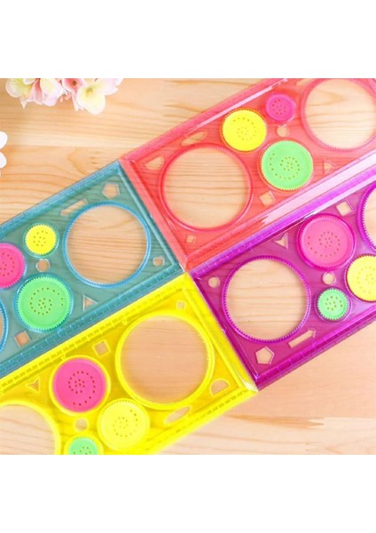 1pc Rastgele Renk Stili 1x Çok Fonksiyonlu Çizim Şablonu Sanat Geometrik Cetvel Çizim Araçları Kırtasiye Öğrencileri Ofis Malzemeleri Ölçme Ölçeği Cetvel (Yurt Dışından)