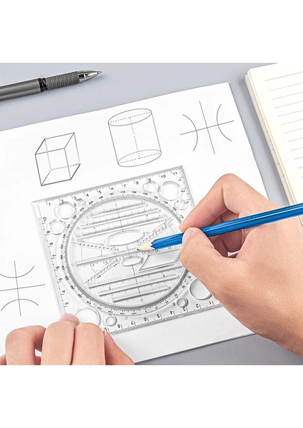 1pc Rastgele Renk Stili 1x Çok Fonksiyonlu Çizim Şablonu Sanat Geometrik Cetvel Çizim Araçları Kırtasiye Öğrencileri Ofis Malzemeleri Ölçme Ölçeği Cetvel (Yurt Dışından) fırsatları