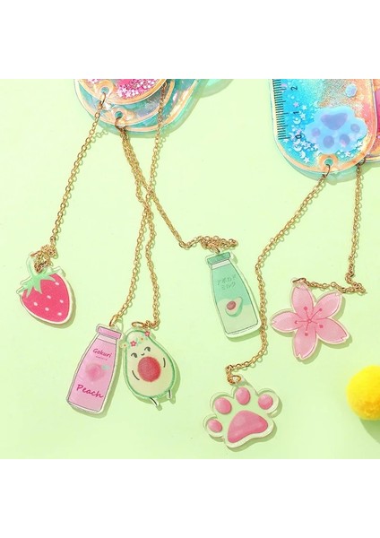 Caomei Tarzı Lot Yağ Akışı Kum Imi Cetveller Kawaii Lazer Kız Çizim Şablonu Dantel Dikiş Cetvel Kırtasiye Ofis Okul (Yurt Dışından)