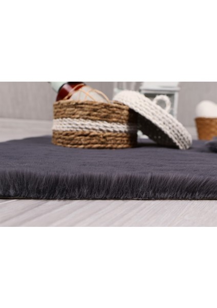 Dekoratif Tavşan Tüyü Ultra Yumuşak Peluş Kaymaz Halı Yolluk fırsatları