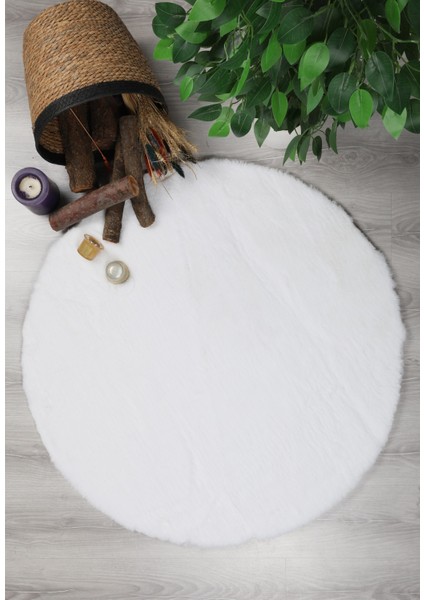 Dekoratif Tavşan Tüyü Ultra Yumuşak Peluş Yuvarlak Halı fiyatları