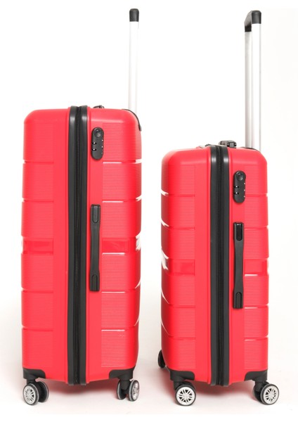 Pp Polipropilen Kırılmaz 2 Li Valiz Seti Büyük ve Orta Boy Plastik Bavul 2 Li Set modelleri