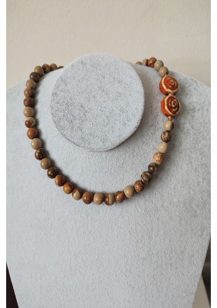 Odun Jasper Tasarım Kolye