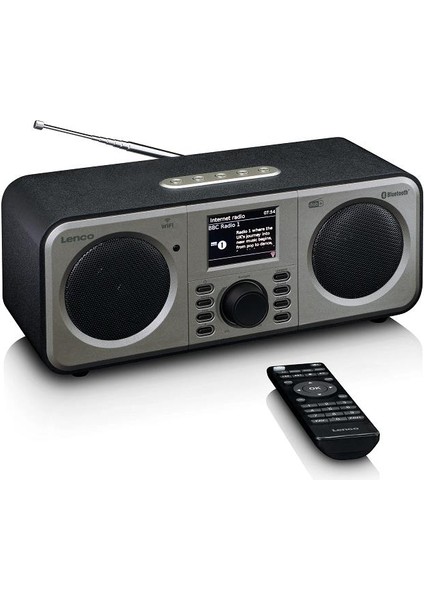 DIR-141BK Internet Radyo Dab+ Bluetooth Kumanda Spotify Connect Siyah