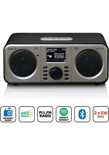 DIR-141BK Internet Radyo Dab+ Bluetooth Kumanda Spotify Connect Siyah