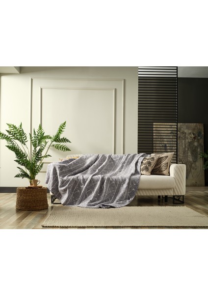 Doqu Home Lena Tek Kişilik Battaniye 150X200CM - Antrasit