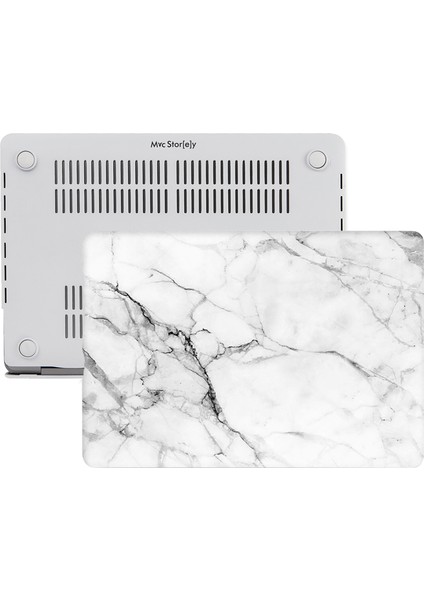 Macbook Pro Kılıf 15 inç A1707 A1990 ile Uyumlu Mermer11NL