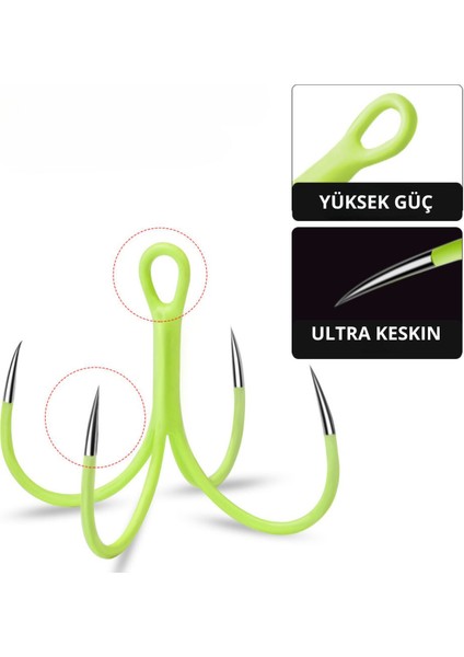 Olta Iğnesi Floresan Balıkçılık Kancaları 10 Adet Ultra Keskin Çelik Karbon Deniz Balıkçılığı indirimleri