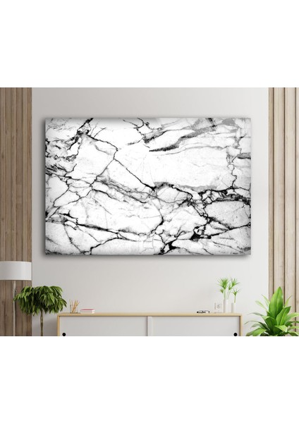 Beyaz Mermer Desenli Temperli Cam Duvar Tablosu modelleri