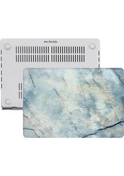 Macbook Air M1 Kılıf 13inç A1932 A2179 A2337 ile Uyumlu Marble11NL