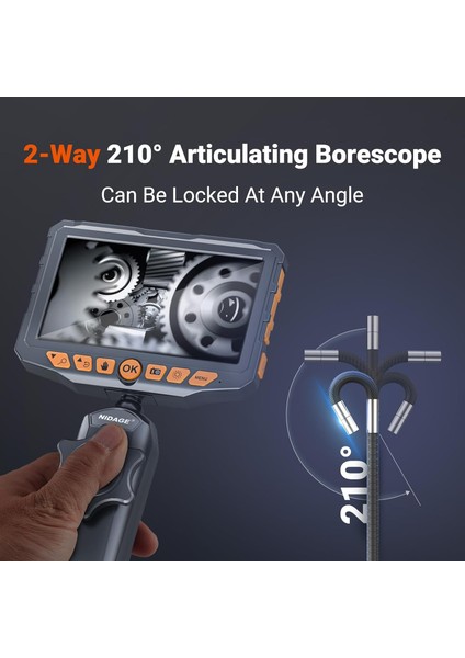 Nıdage Muayene Kamerası, Eklemli Boroskop - 1.6 M Kablo fiyatları