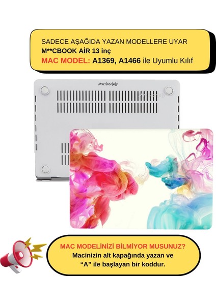 Macbook Air Kılıf 13 inç Paint01NL (Eski USB'li Model 2010-2017) A1369 A1466 ile Uyumlu