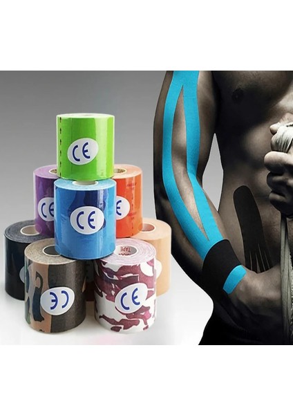 Esm Kinesio Tape Kinesio Ağrı Sporcu Bandı - Sporcu Bandı - Siyah 5m x 5cm