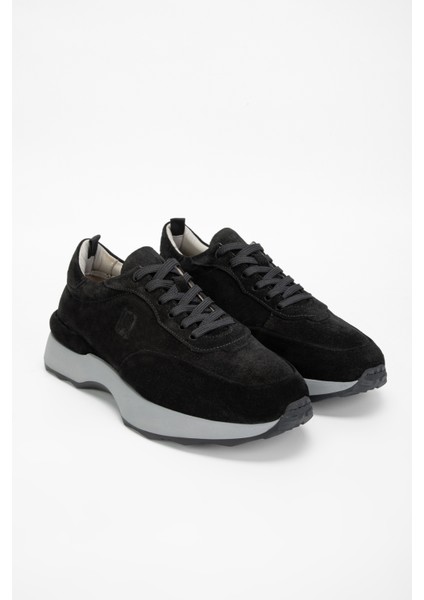 Erkek Siyah Süet Deri Sneakers & Spor Ayakkabı 383 5735 Erk Ayk SK23/24