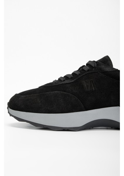 Erkek Siyah Süet Deri Sneakers & Spor Ayakkabı 383 5735 Erk Ayk SK23/24