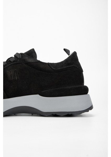 Erkek Siyah Süet Deri Sneakers & Spor Ayakkabı 383 5735 Erk Ayk SK23/24