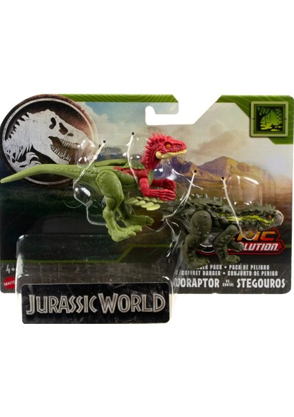 Jurassic World Epic Evolution Danger Pack Tehlikeli Dinazor Eoraptor Vs. Stegouros