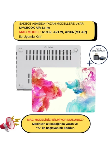 Macbook Air M1 Kılıf 13inç A1932 A2179 A2337 ile Uyumlu Paint01NL