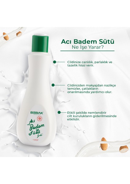 Acı Badem Sütü 3 x 215 ml