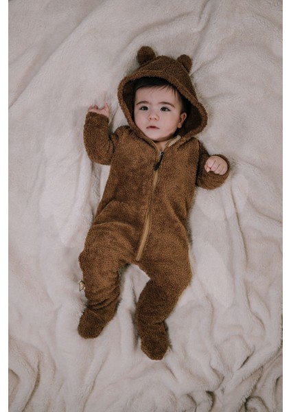 Wellsoft Pelüş Kapüşonlu Fermuarlı Bebek Uyku Tulumu Bebek Tulumu Çocuk Tulumu Çocuk Kostümü modelleri