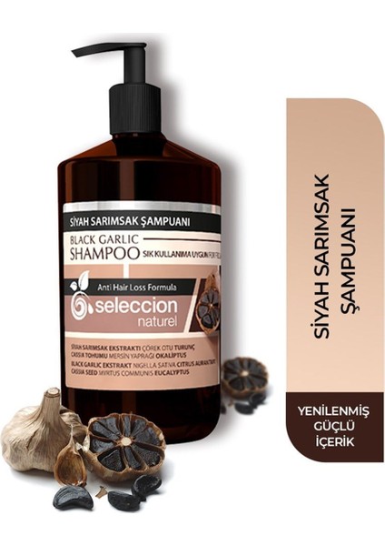 Naturel 1000ML Sampuan Sıyah Sarımsak