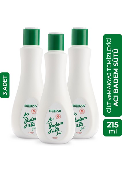 Acı Badem Sütü 215 gr Büyük Boy 3 Adet