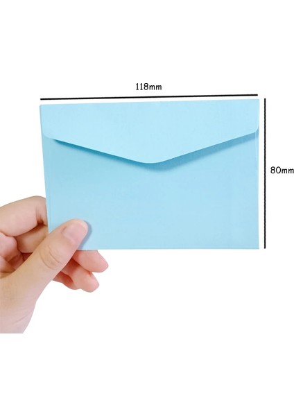 Açık Mavi Stil Lot Şeker Renkli Mini Zarflar Dıy Çok Işlevli Craft Kağıt Zarf Mektup Kağıt Kartpostallar Okul Malzemesi (Yurt Dışından)