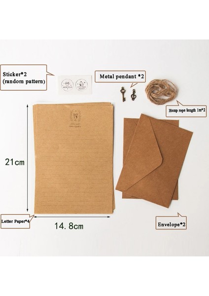 No.5 Tarzı Et Craft Kağıt Zarflar Vintage Stil Boş Kart Scrapbooking Için Yazı Kağıdı Kartpostal Mektup Kırtasiye (Yurt Dışından)